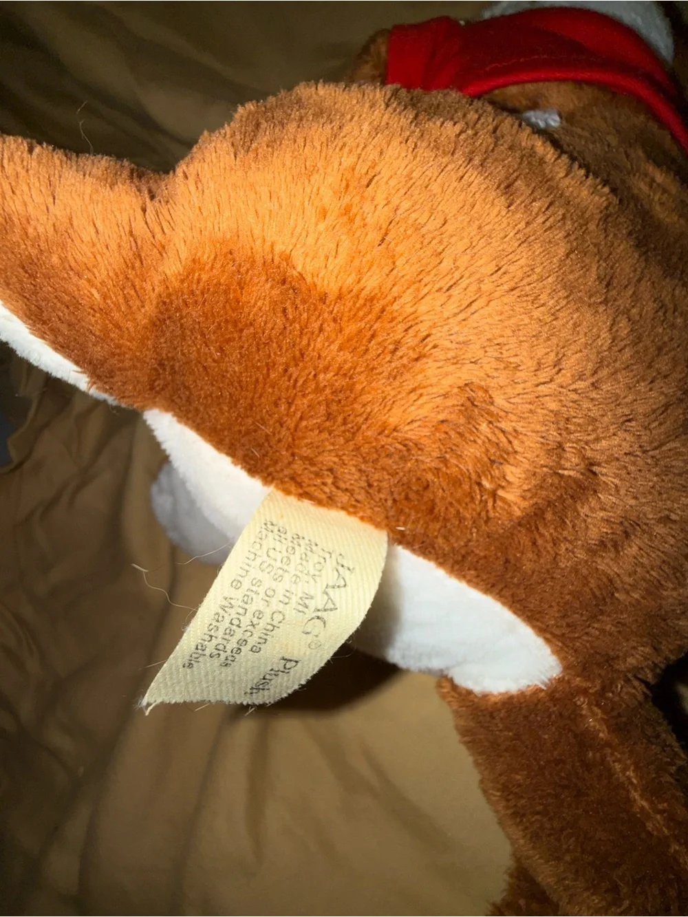 Plush Brown Stuffed Buc-ee Toy with Red Hat and Shirt - Soft Plush
